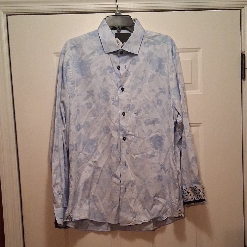 Men's Floral Pattern Bolufe Long Sleeve Shirt